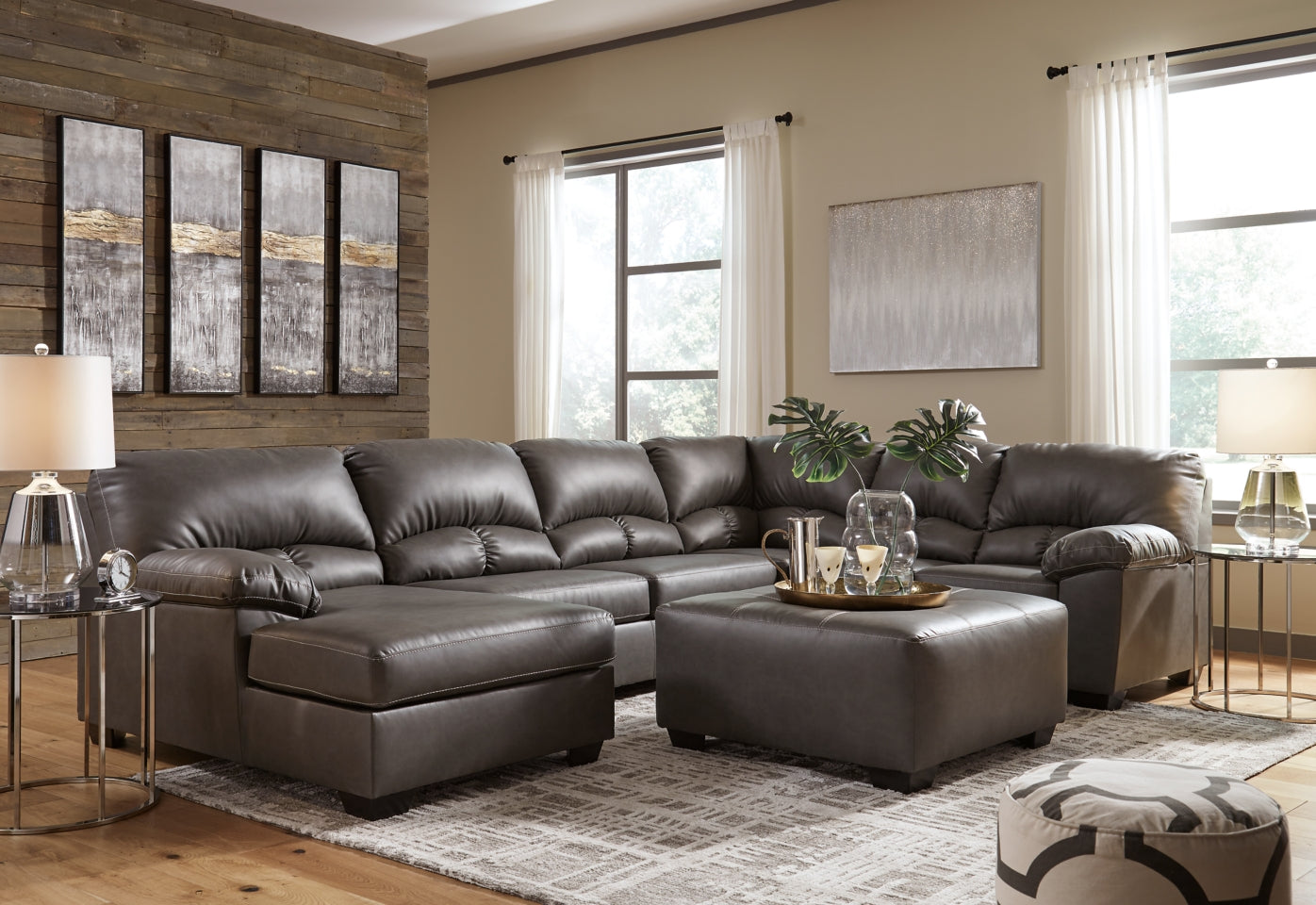 Aberton 3-Piece Sectional with Ottoman - PKG007283 - furniture place usa