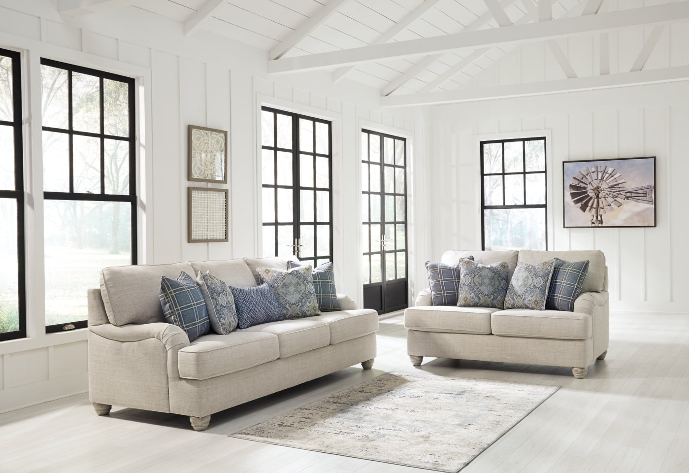 Traemore Sofa and Loveseat - furniture place usa