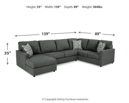 Edenfield 3-Piece Sectional with Ottoman - PKG014851 - furniture place usa
