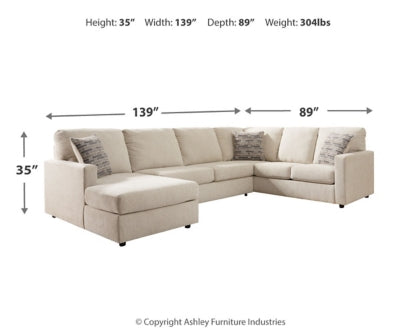 Edenfield 3-Piece Sectional with Ottoman - PKG014853 - furniture place usa