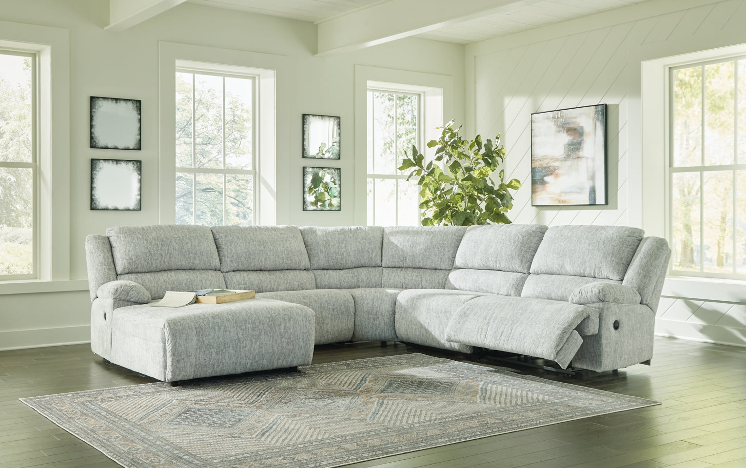McClelland 5-Piece Reclining Sectional with Chaise - 29302S5 - furniture place usa