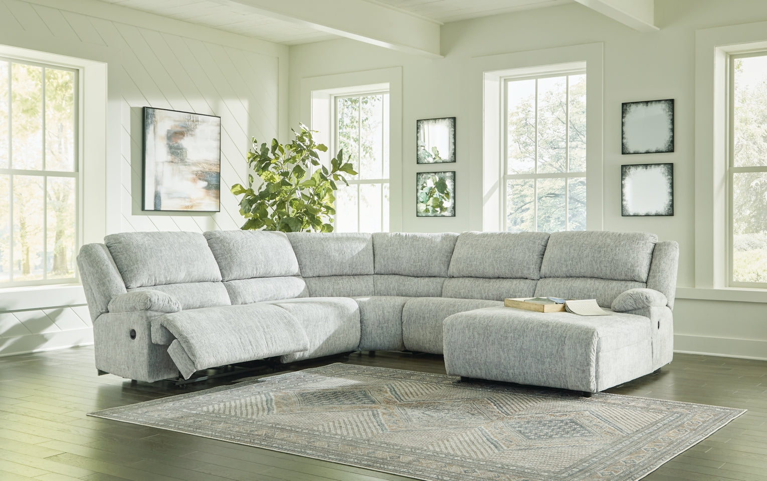 McClelland 5-Piece Reclining Sectional with Chaise - 29302S7 - furniture place usa