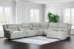 McClelland 7-Piece Reclining Sectional with Chaise - furniture place usa