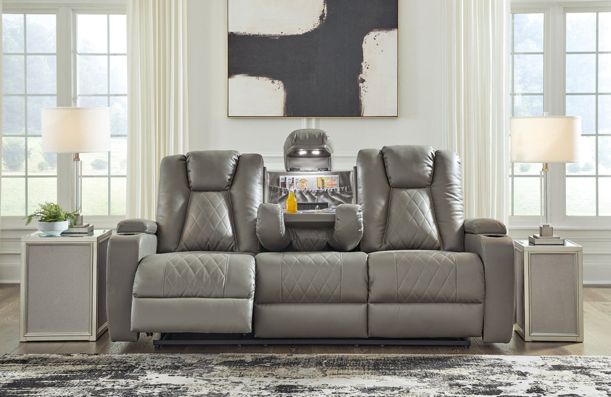 Mancin Reclining Sofa with Drop Down Table - furniture place usa