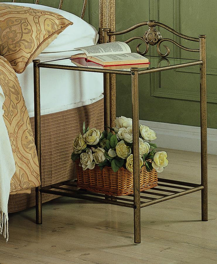 Sydney Gold Nightstand - furniture place usa