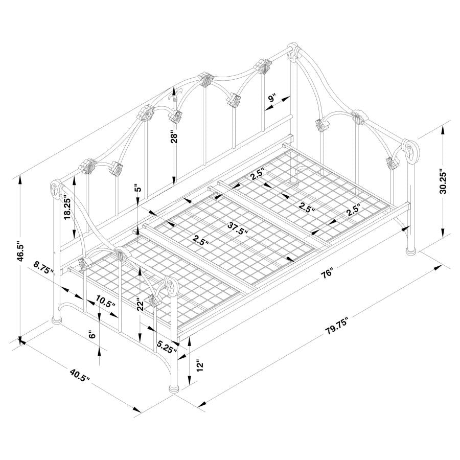 Halladay White Twin Daybed - furniture place usa