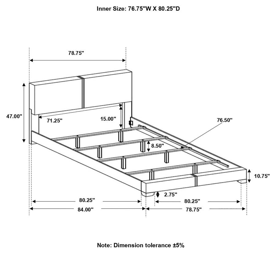 Conner Brown Eastern King Bed - furniture place usa