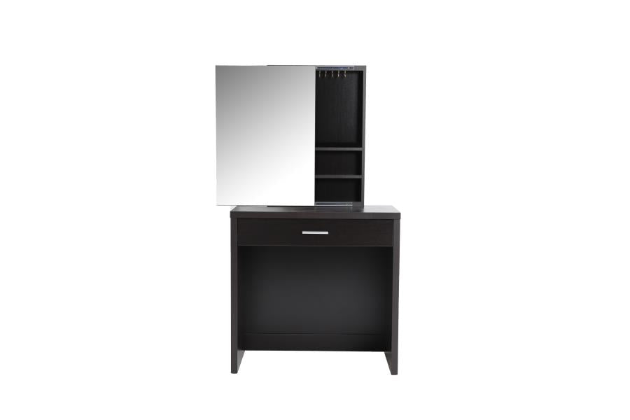 Harvey Brown Vanity Table & Mirror - furniture place usa