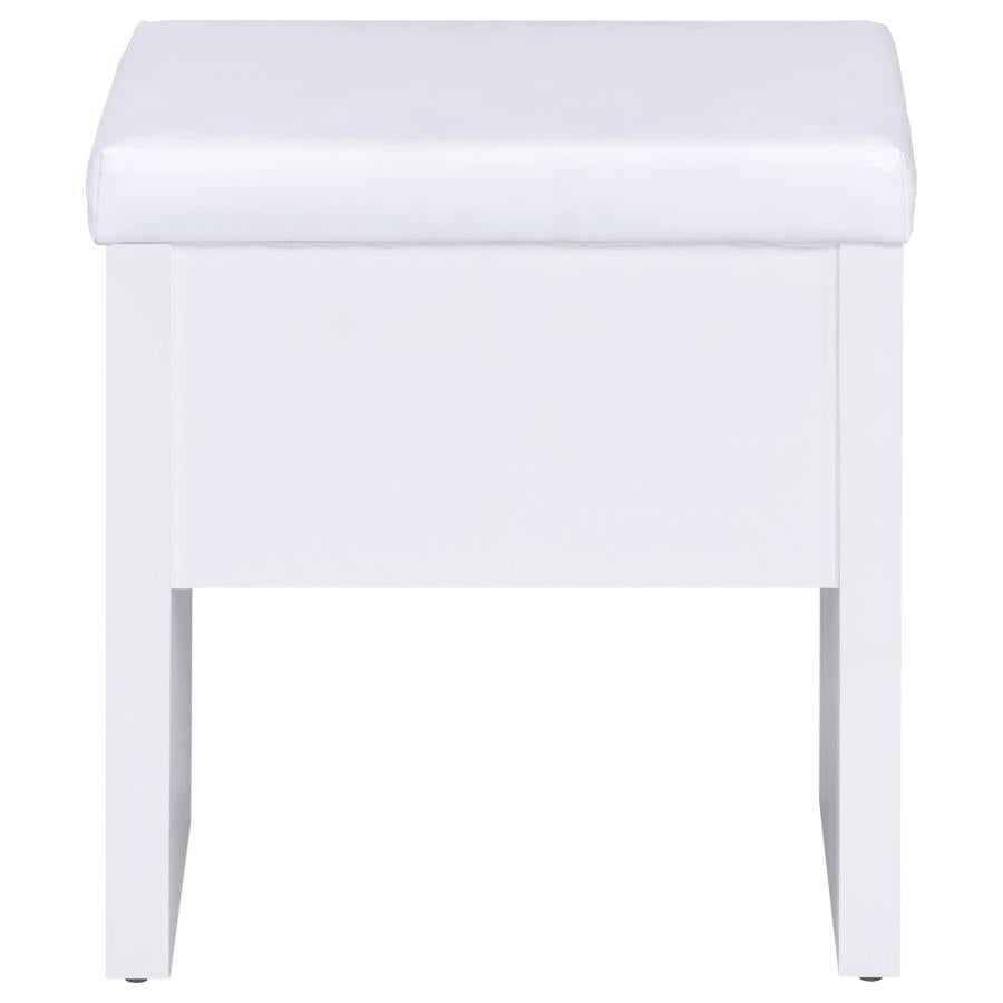 Harvey White Vanity Table & Mirror - furniture place usa