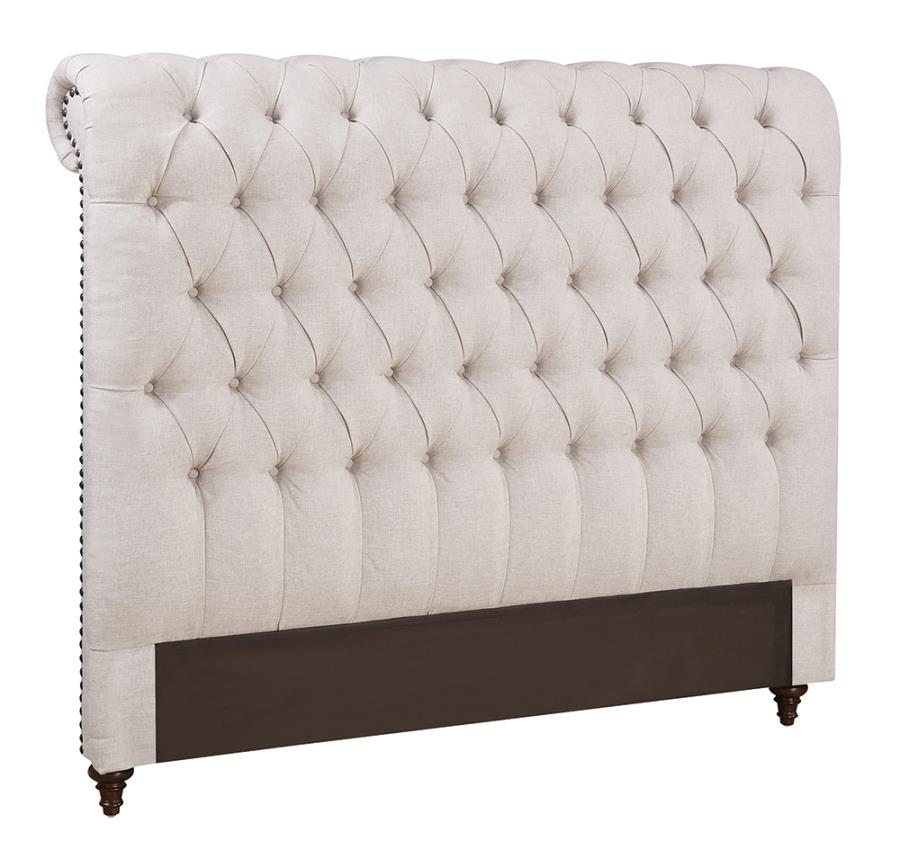 Devon Beige Eastern King Headboard - furniture place usa