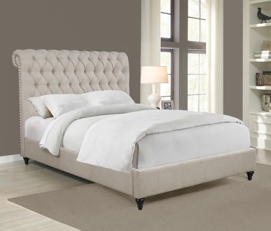 Devon Beige California King Bed - furniture place usa