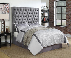 Camille Grey California King Headboard - furniture place usa