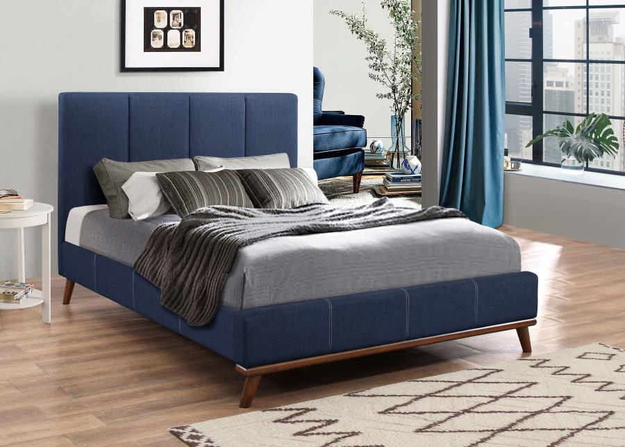 Charity Blue Eastern King Bed - furniture place usa