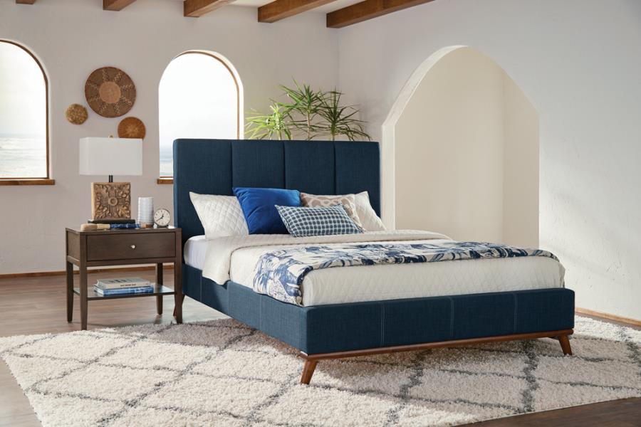 Charity Blue Eastern King Bed - furniture place usa