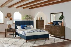 Charity Blue Eastern King Bed - furniture place usa