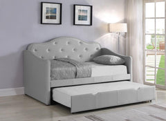 Elmore Grey Twin Daybed W/ Trundle