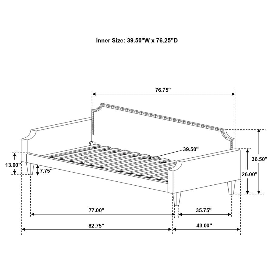 Olivia Grey Twin Daybed - furniture place usa