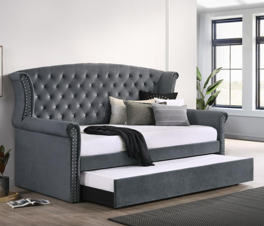 Scarlett Grey Twin Daybed W/ Trundle - furniture place usa