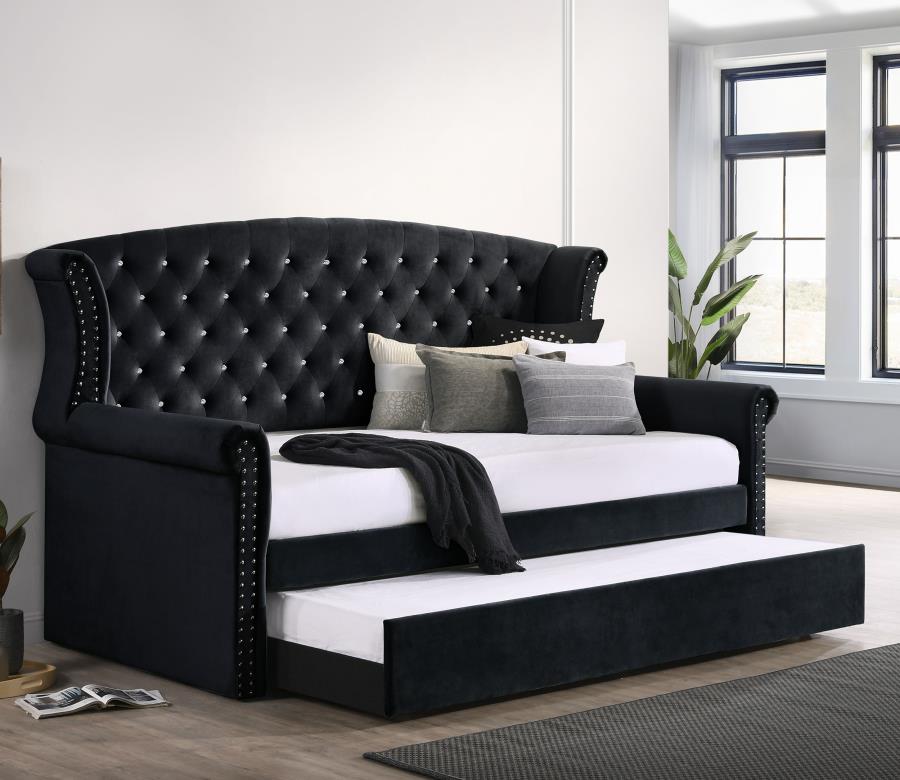 Scarlett Black Twin Daybed W/ Trundle - furniture place usa