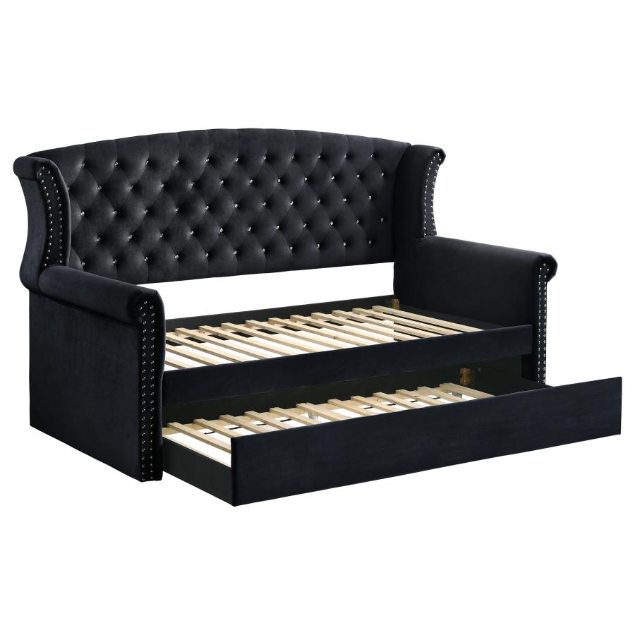 Scarlett Black Twin Daybed W/ Trundle - furniture place usa