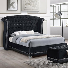 Barzini Black California King Bed - furniture place usa