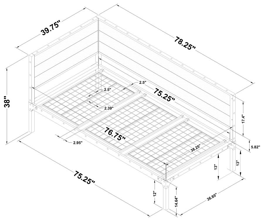 Getler Brown Twin Daybed - furniture place usa