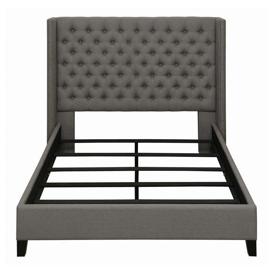 Bancroft Grey Eastern King Bed - furniture place usa