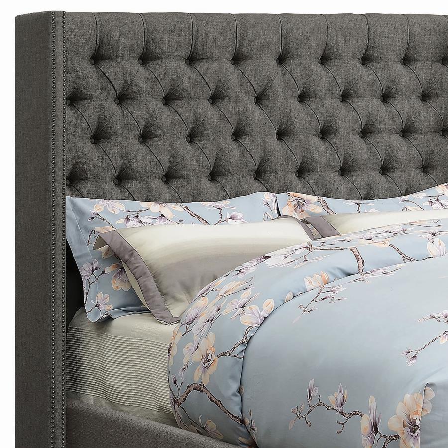 Bancroft Grey Eastern King Bed - furniture place usa