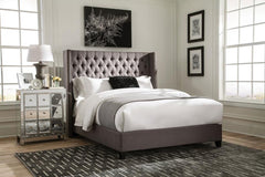 Bancroft Grey Queen Bed - furniture place usa