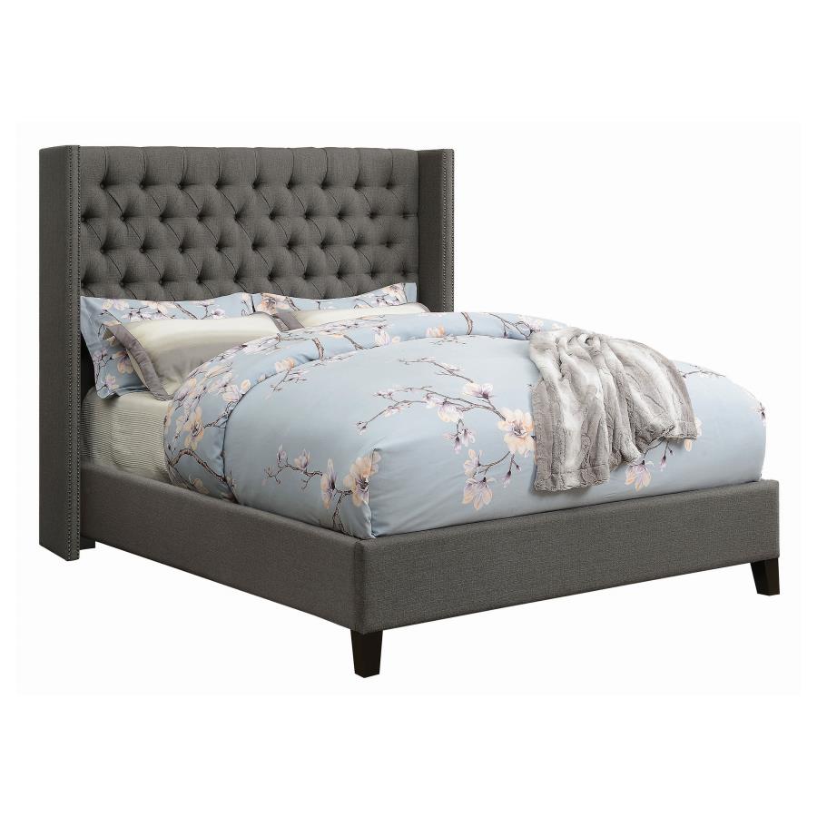 Bancroft Grey Queen Bed - furniture place usa