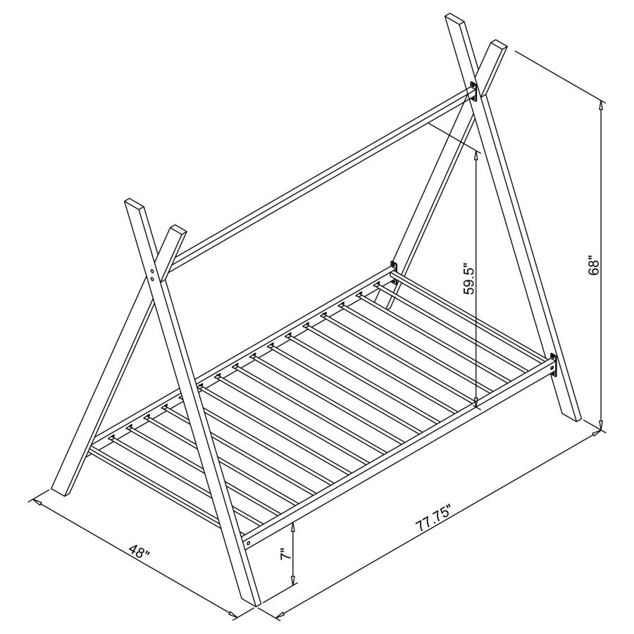 Fultonville Pink Twin Tent Bed - furniture place usa