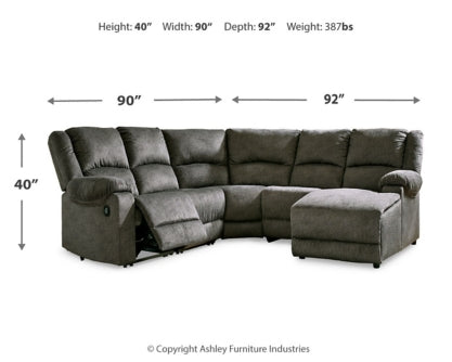 Benlocke 5-Piece Reclining Sectional with Chaise - 30402S10 - furniture place usa