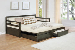 Sorrento Grey Twin Xl Daybed W/ Extension Trundle - furniture place usa