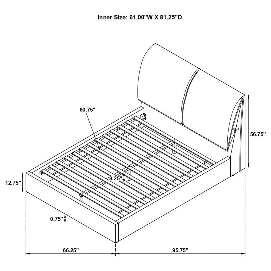 Gwendoline White Queen Bed - furniture place usa