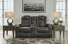 Soundcheck Power Reclining Loveseat with Console - furniture place usa