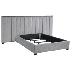 Arles Grey Eastern King Bed W/ Wing Panel - furniture place usa