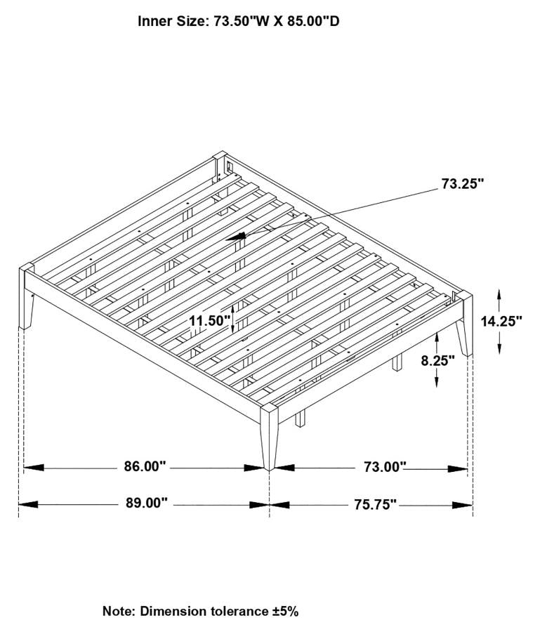 Hounslow Black California King Bed - furniture place usa