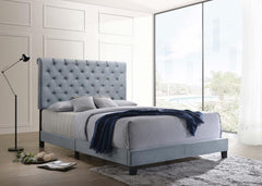Warner Blue Eastern King Bed - furniture place usa