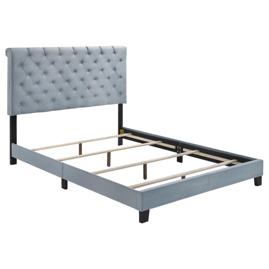 Warner Blue Eastern King Bed - furniture place usa