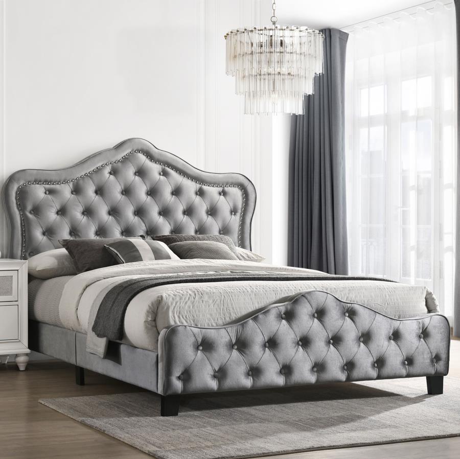 Bella Grey California King Bed - furniture place usa