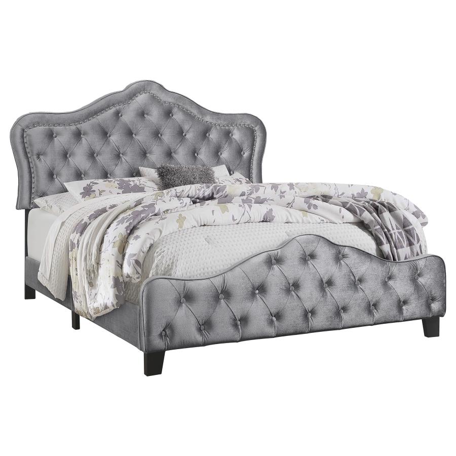 Bella Grey California King Bed - furniture place usa