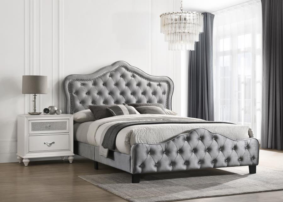 Bella Grey California King Bed - furniture place usa