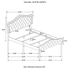 Bella Grey Queen Bed - furniture place usa