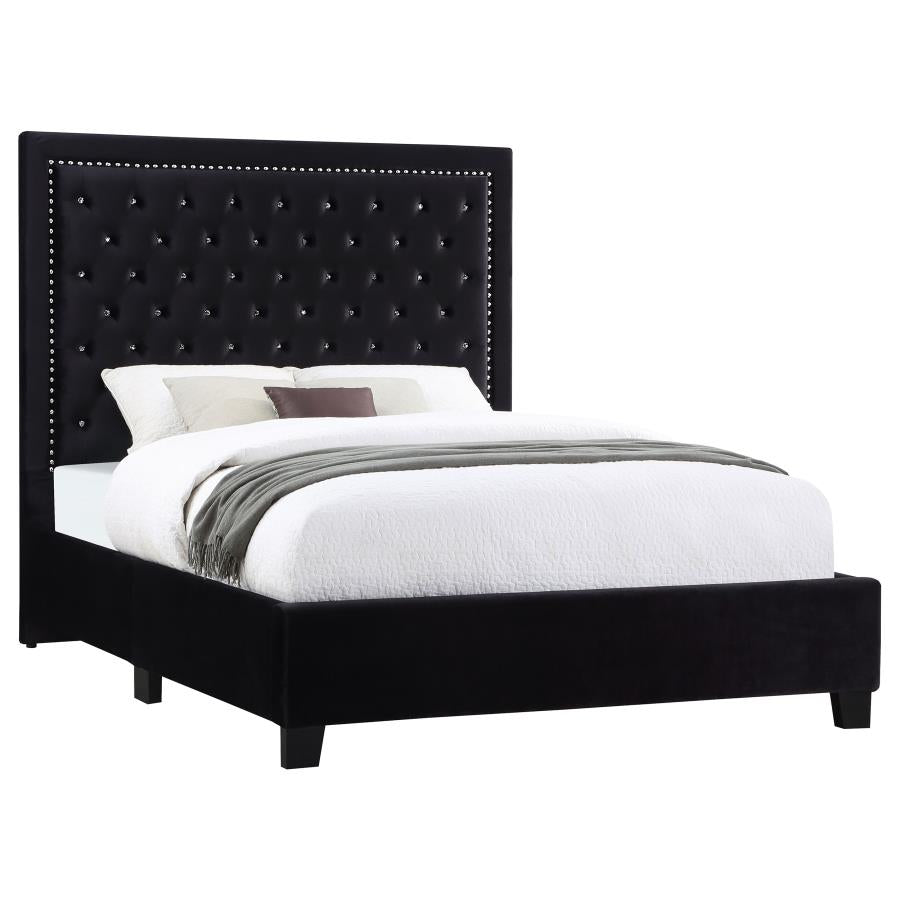 Hailey Black California King Bed - furniture place usa