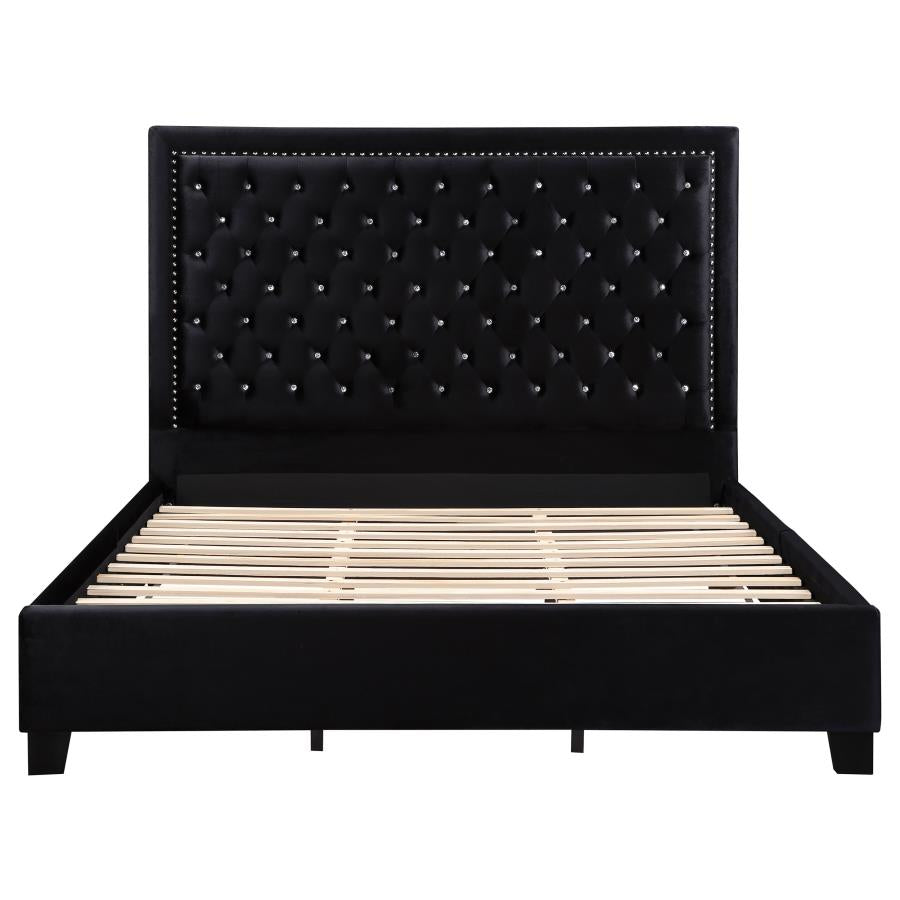 Hailey Black California King Bed - furniture place usa