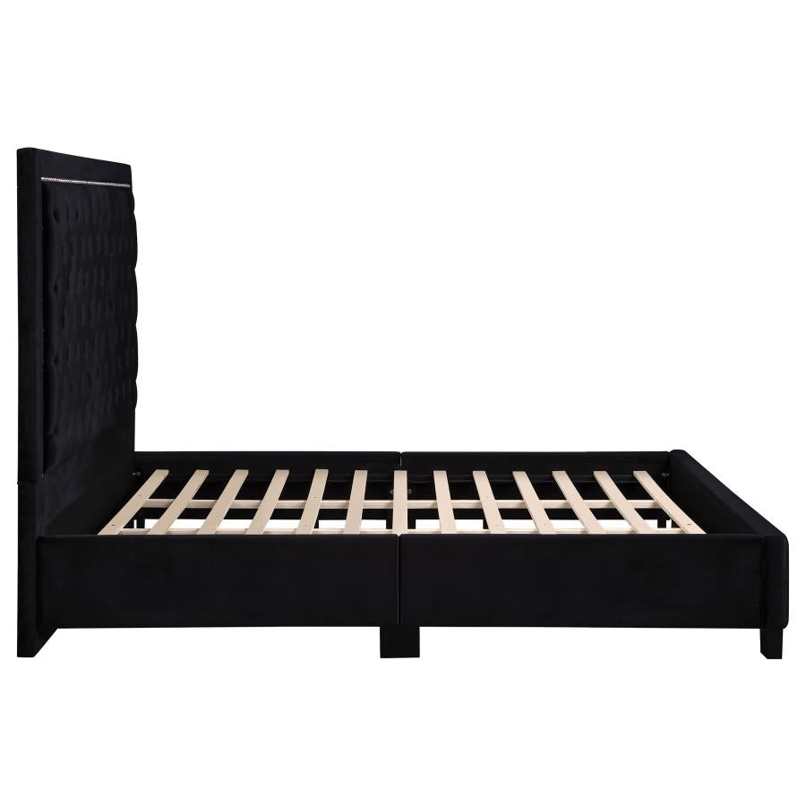 Hailey Black California King Bed - furniture place usa