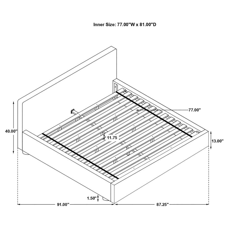 Gregory Grey Eastern King Bed - furniture place usa