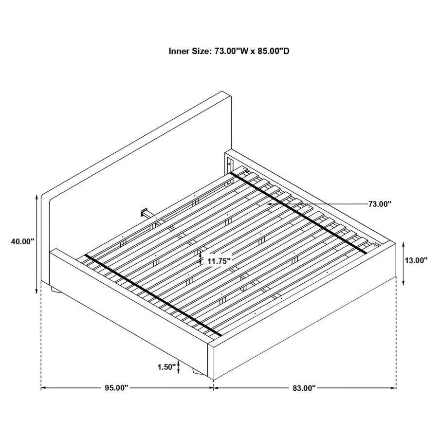 Gregory Grey California King Bed - furniture place usa