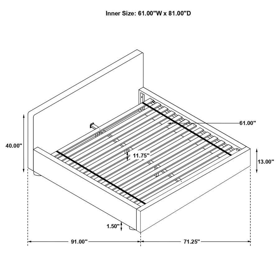 Gregory Grey Queen Bed - furniture place usa