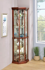 Appledale Brown Curio Cabinet - furniture place usa